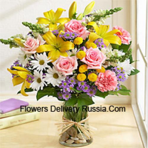 Elegant Assorted Flowers in Vase