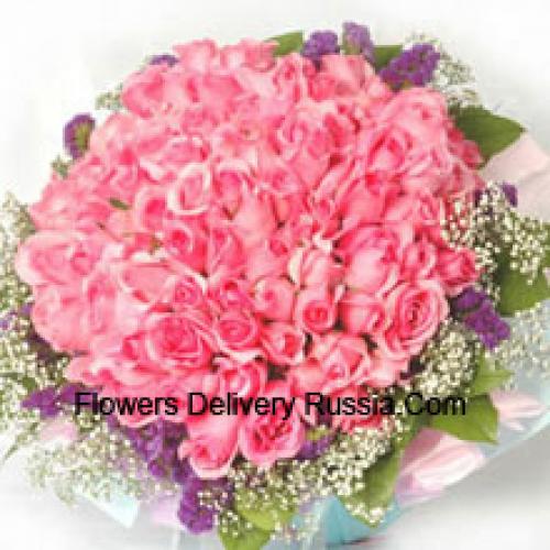 101 Mooie Roze Rozen Bunch