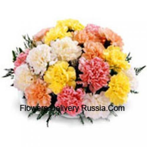 25 Assorted Carnation Basket