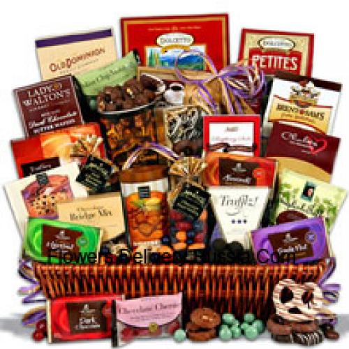 Mandje met Assortiment Chocolade