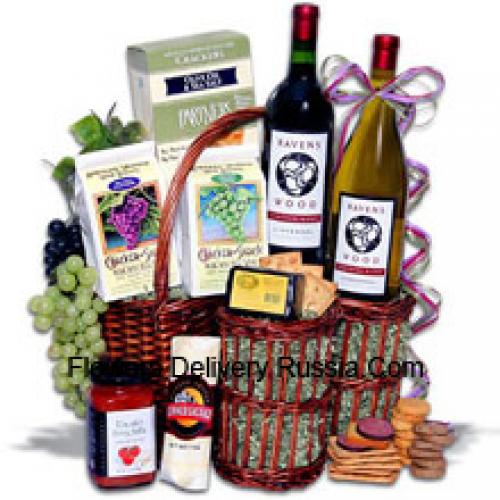 Alluring Gift Basket Containing Wine